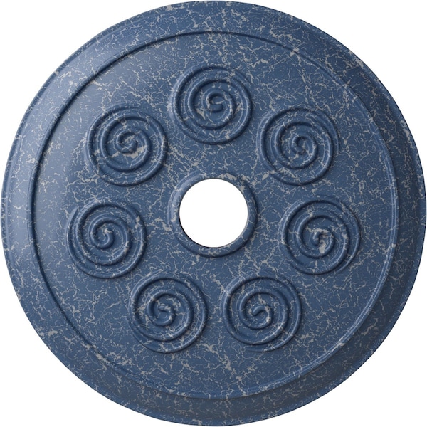Ekena Millwork Spiral Ceiling Medallion (Fits Canopies up to 4"), 25 1/4"OD x 4"ID x 2"P, Americana Crackle CM25SPAMC - main